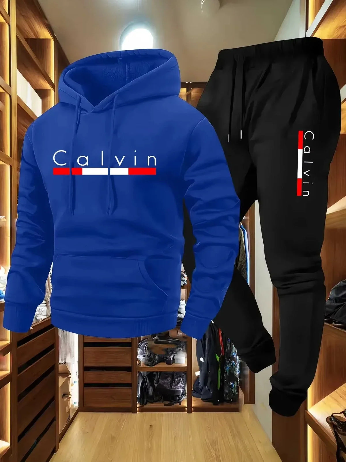 Printed Fleece Hoodie & Jogger Set