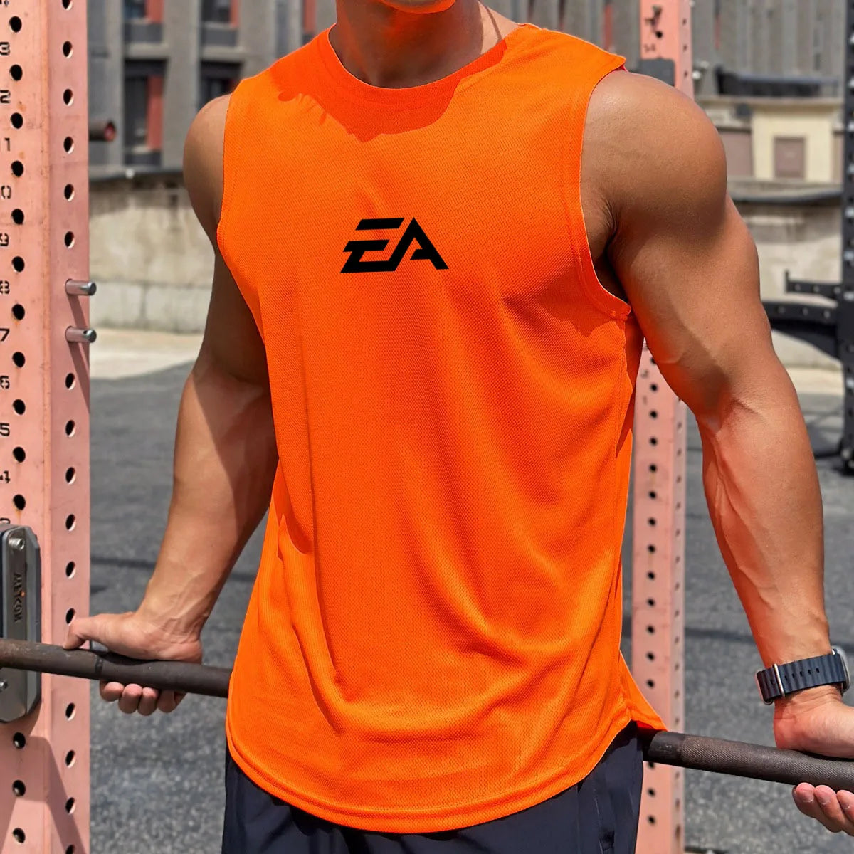 Men's Mesh Sleeveless Vest – Quick-Dry Sports & Fitness Tank Top