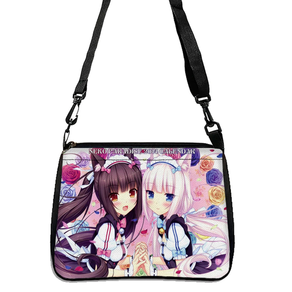 Anime Cartoon Print Shoulder Bag — Lightweight Double-Sided Crossbody Handbag