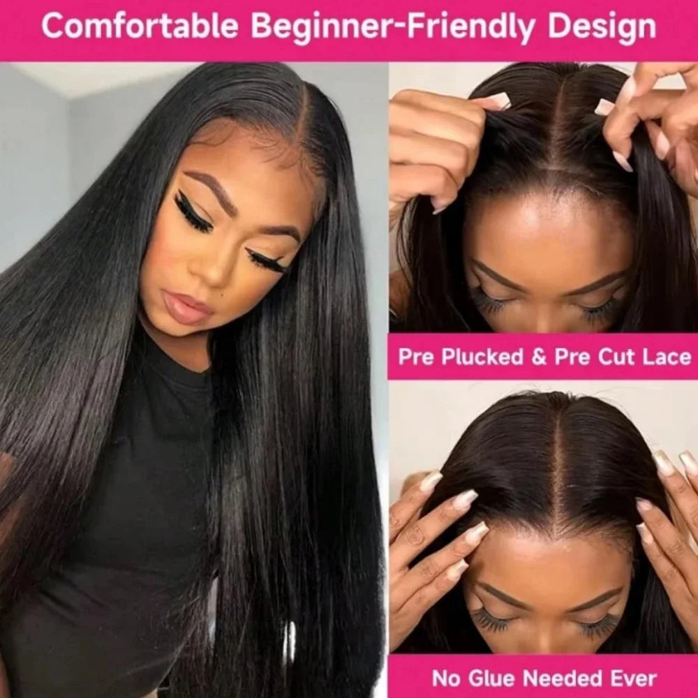 Brazilian Straight Human Hair Lace Front Wig – 250% Density, 13x4 & 13x6