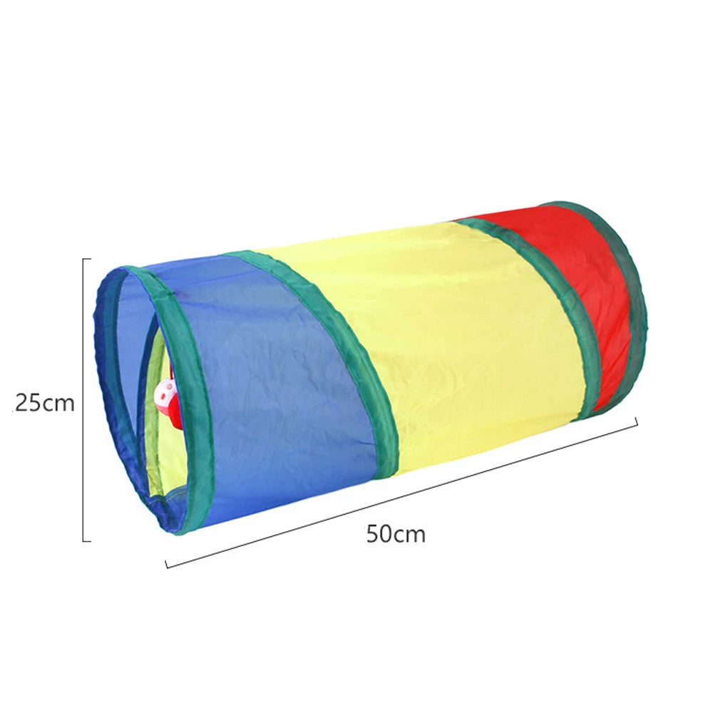 Foldable Cat Tunnel Tube Toy – Collapsible Interactive Play Tunnel for Cats, Kittens & Rabbits