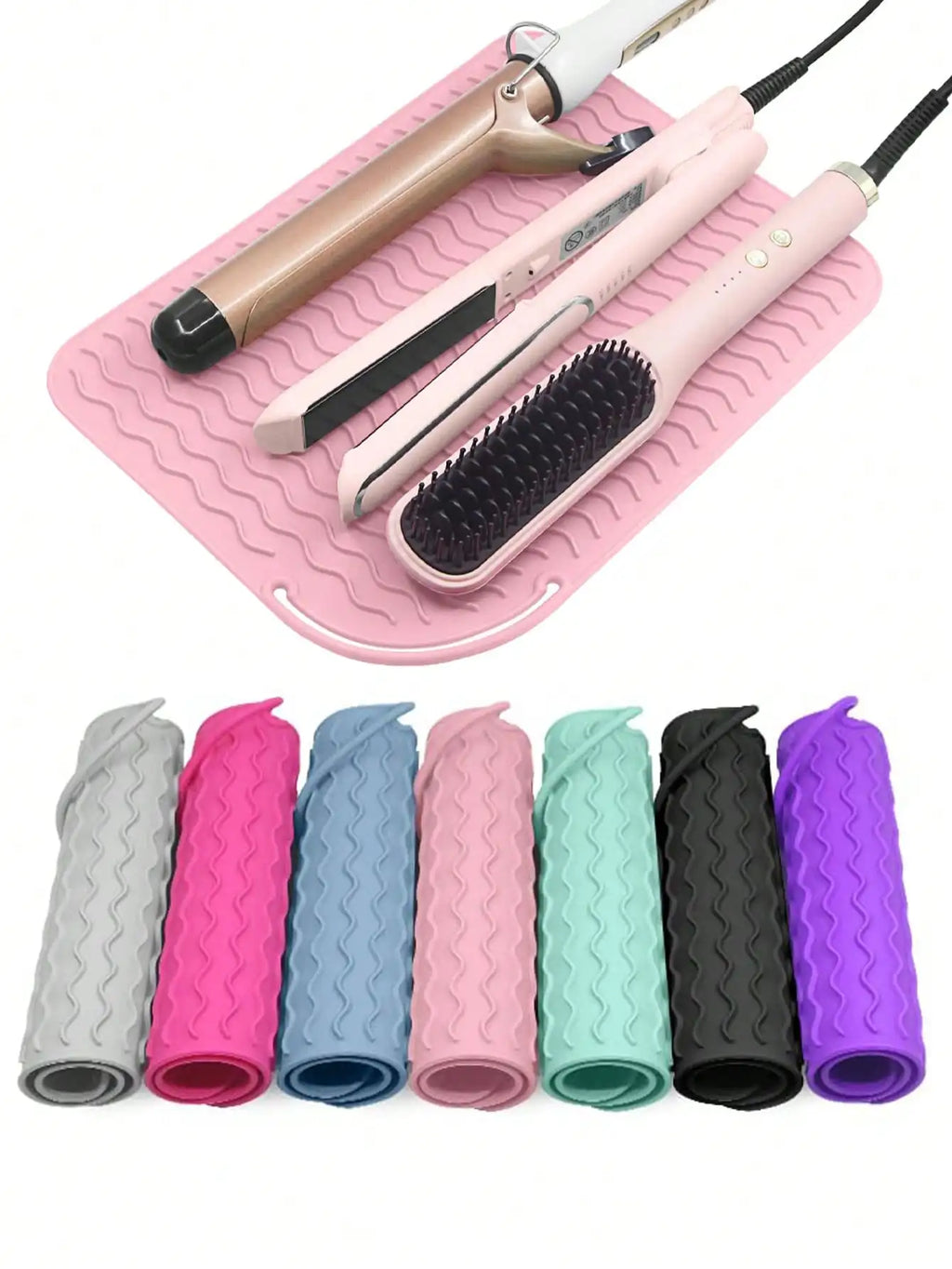 Silicone Heat Resistant Mat for Curling Irons & Flat Irons