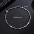 Pulsera de cadena cubana de acero inoxidable – Anchos de 3 a 10 mm | Hombres y mujeres