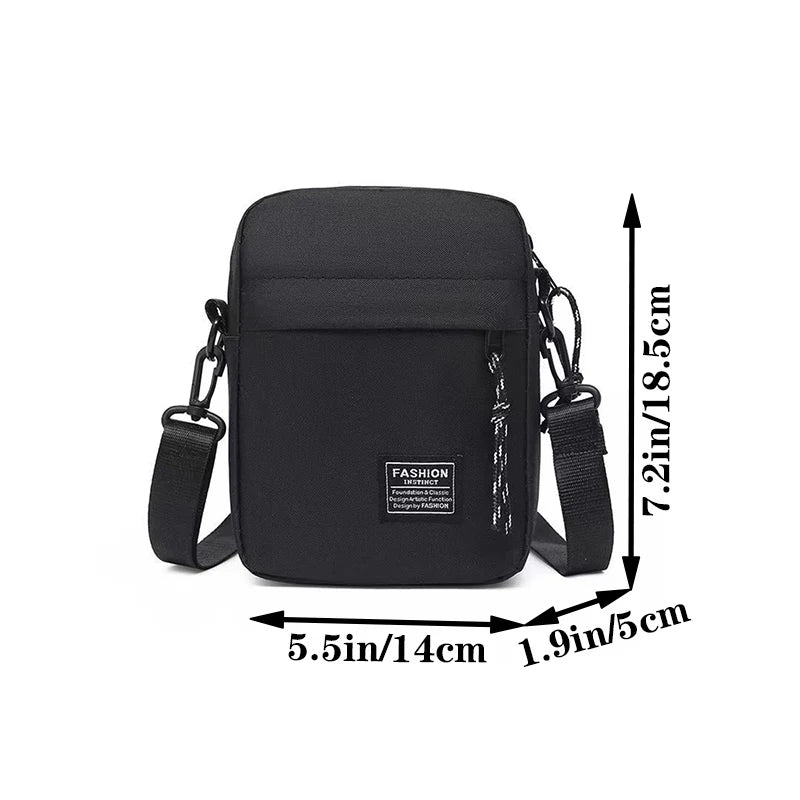 Oxford Fabric Crossbody Shoulder Bag — Lightweight Unisex Satchel for School & Daily Use
