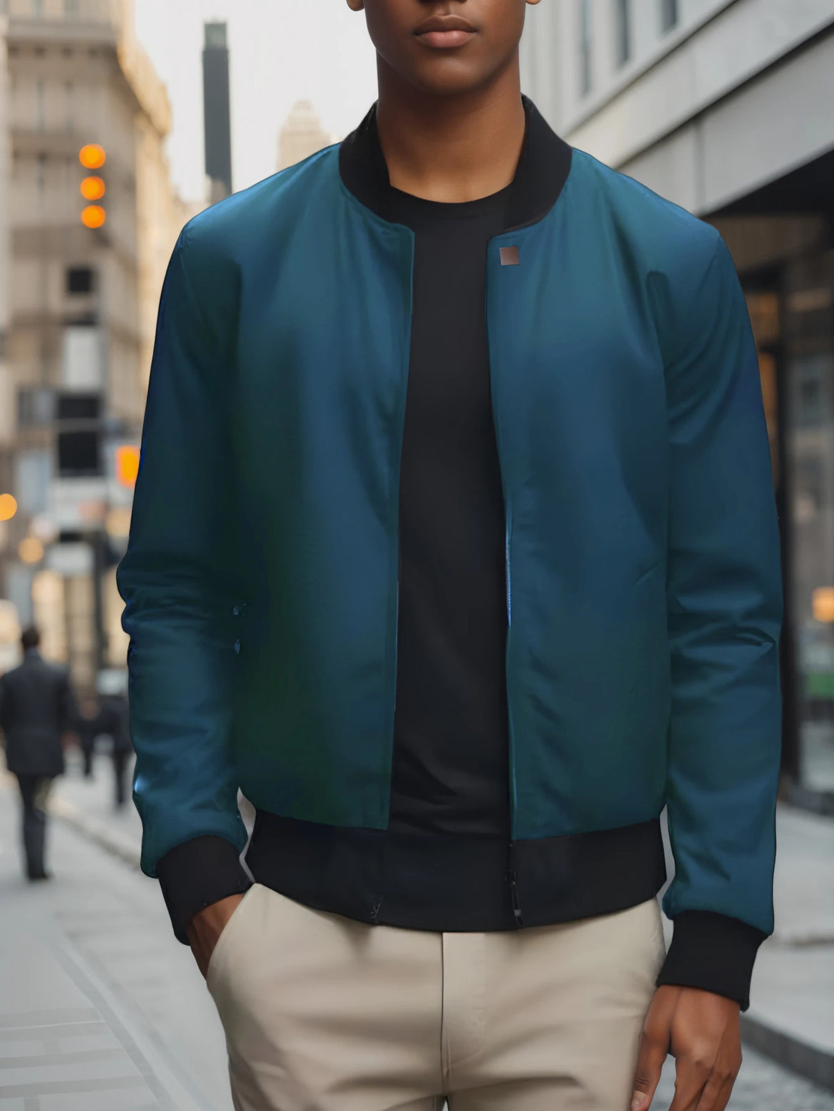 Lightweight Baseball-Collar Jacket