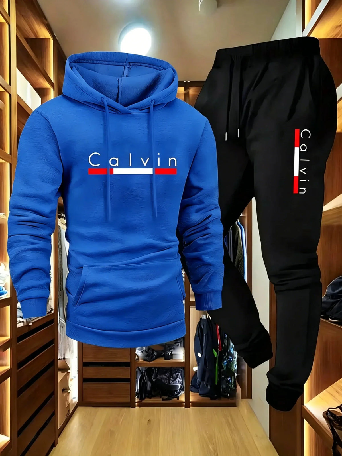 Printed Fleece Hoodie & Jogger Set