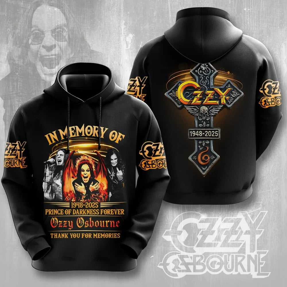 Ozzy Osbourne 3D Print Unisex Oversized Hoodie – Rock Band Fan Sweatshirt