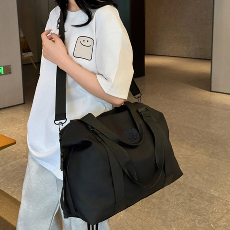 Chic Emblem Nylon Duffle Bag