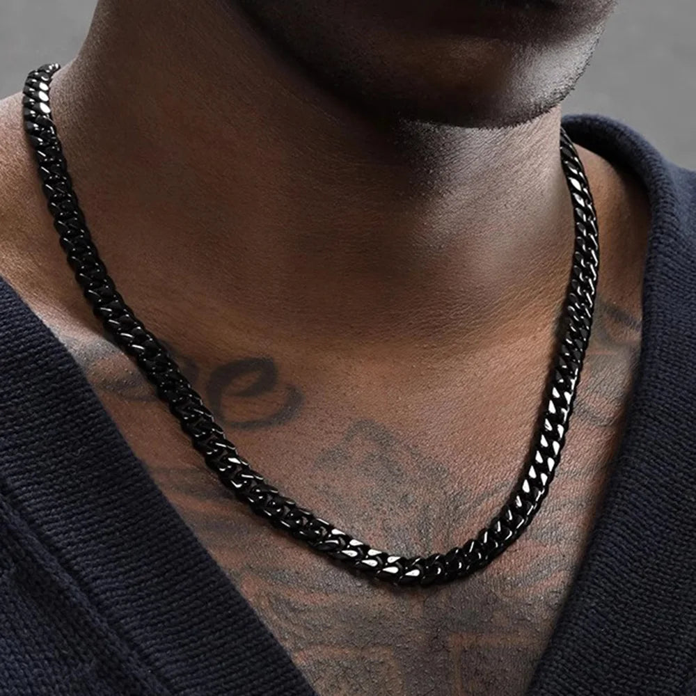 Stainless Steel Cuban Link Chain Necklace – 3/5/7mm | Men & Women