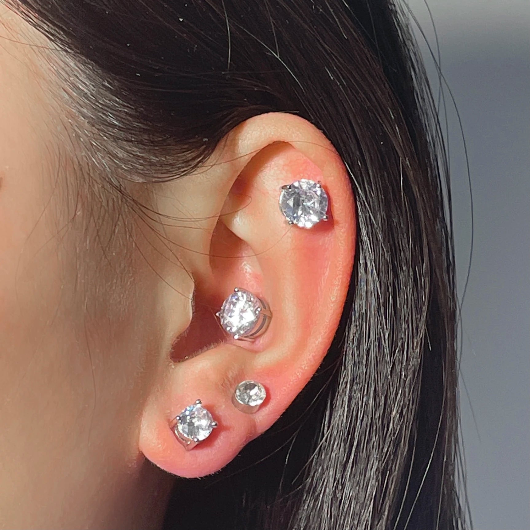 Pendientes Magnéticos de Cristal con Diamantes de Imitación – Sin Perforación, Unisex
