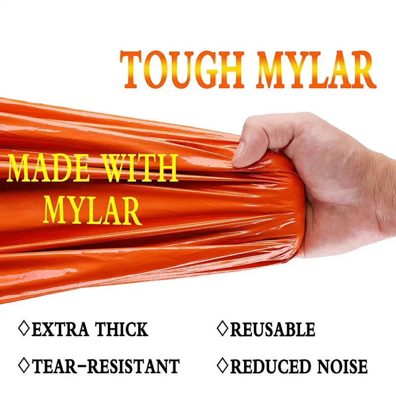 Mylar Emergency Sleeping Bag – Waterproof Survival Bivy Sack, Retains 90% Body Heat