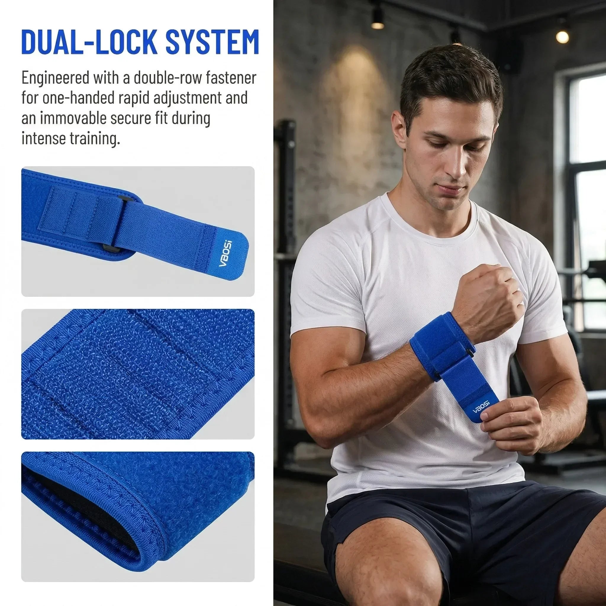 Unisex Adjustable Compression Wrist Support Brace – Sports & Tendonitis Relief