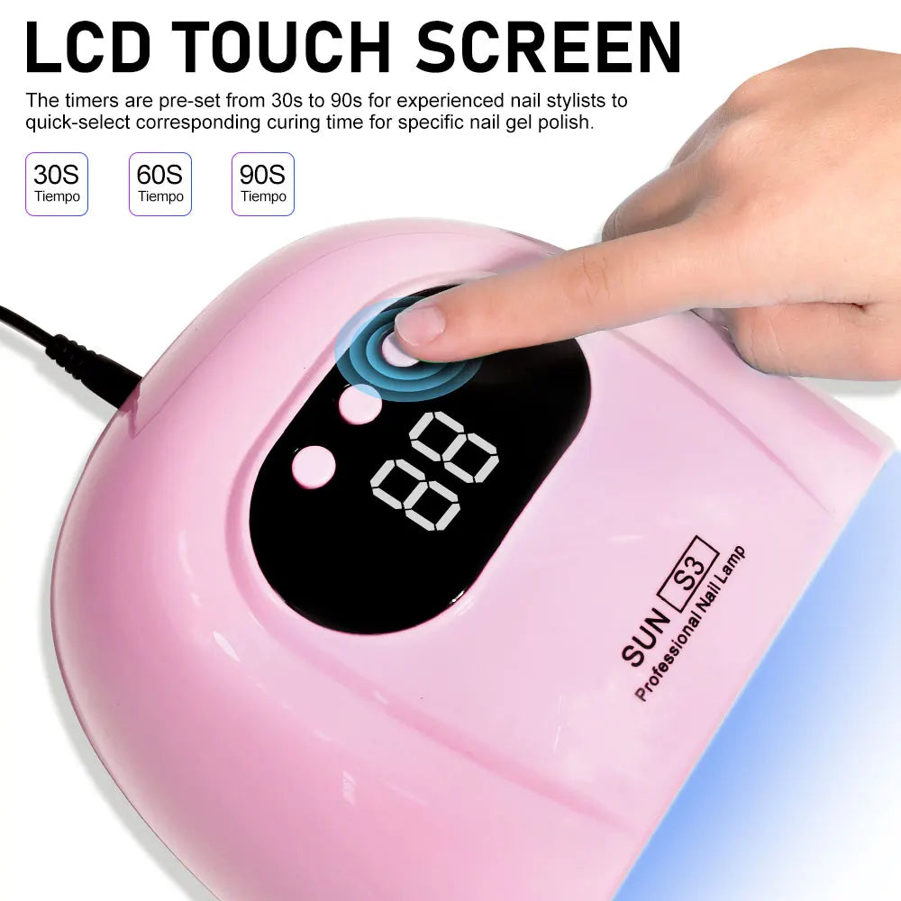 24 LED UV Nail Lamp with LCD Display & Motion Sensing
