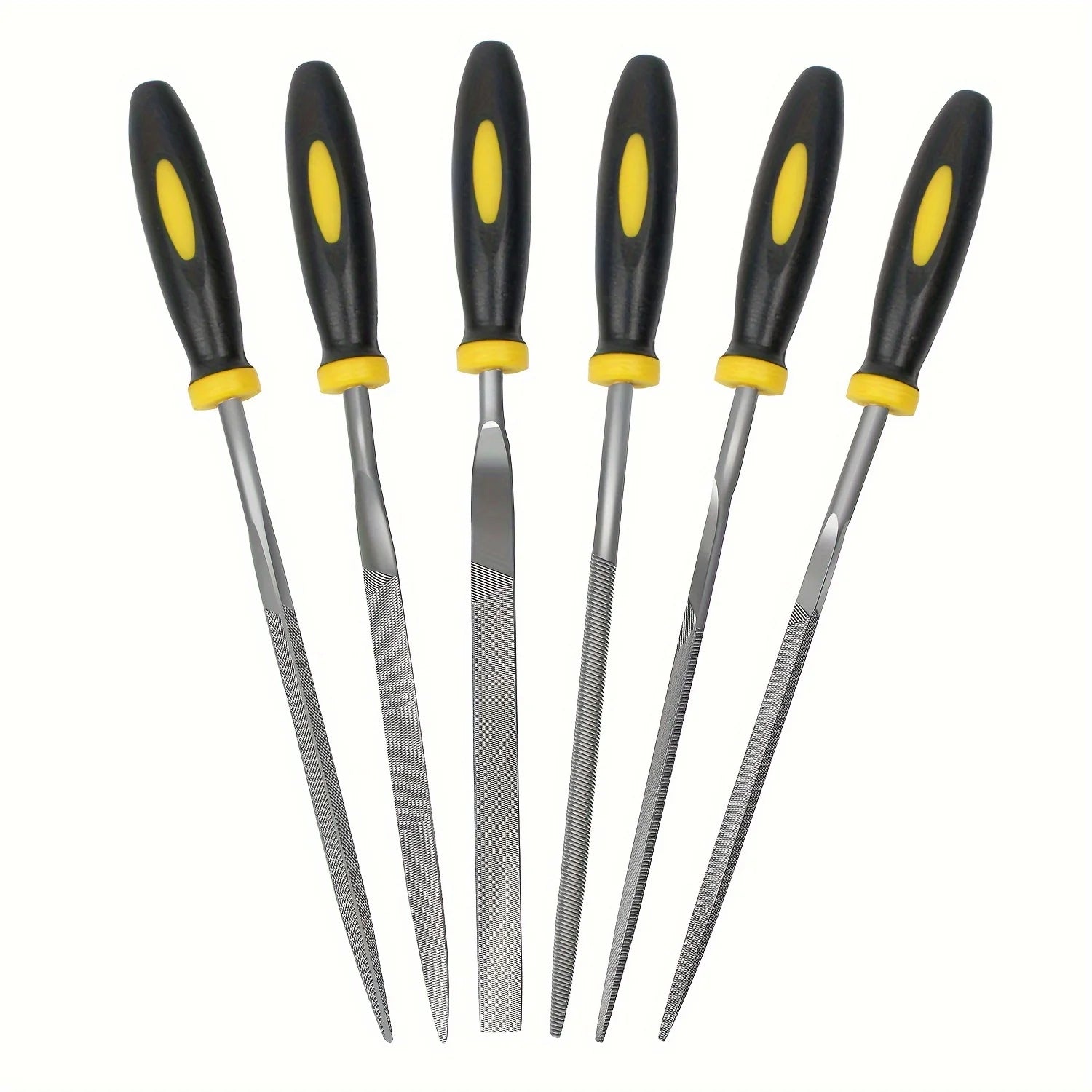 High-Carbon Steel Precise Needle File Set - Premium Kit with Non-Slip Ergonomic Handles, for Wood/Plastic/Model Filing