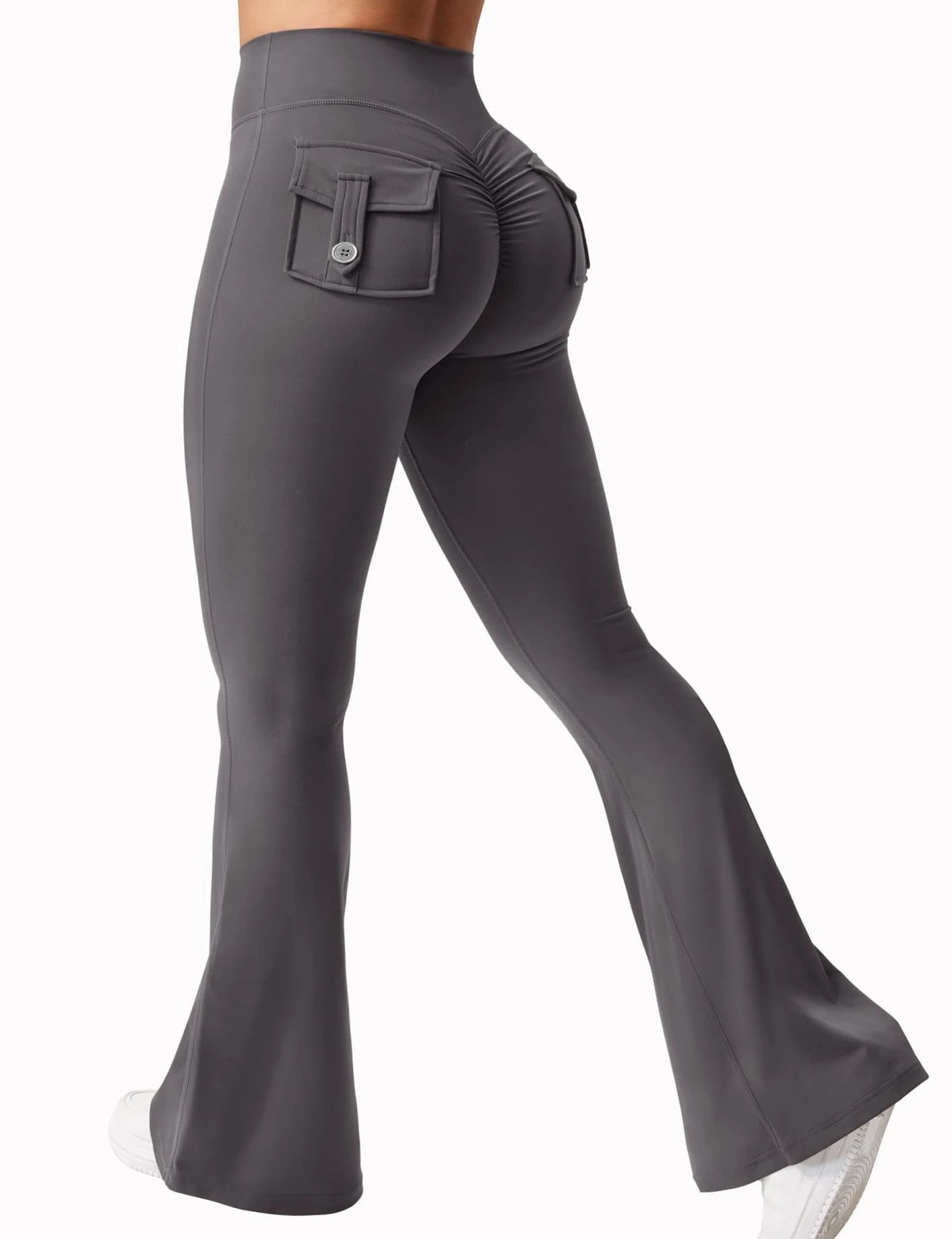Women's Wide Leg Compression Yoga Leggings with Pockets