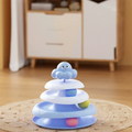 3-Layer Cat Turntable Ball Toy with Octopus Teaser Wand – Interactive Puzzle Toy for Cats