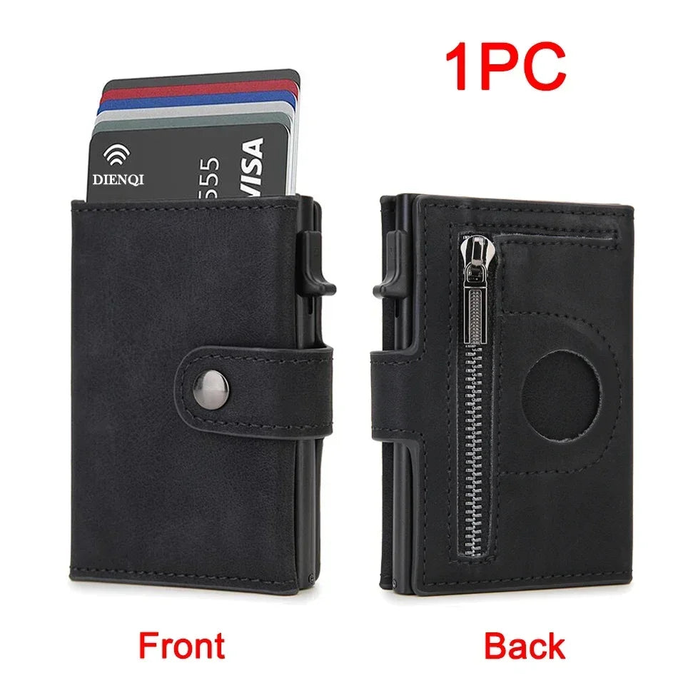 RFID Blocking Card Holder Wallet with AirTag Pocket — Slim Minimalist Men's Wallet