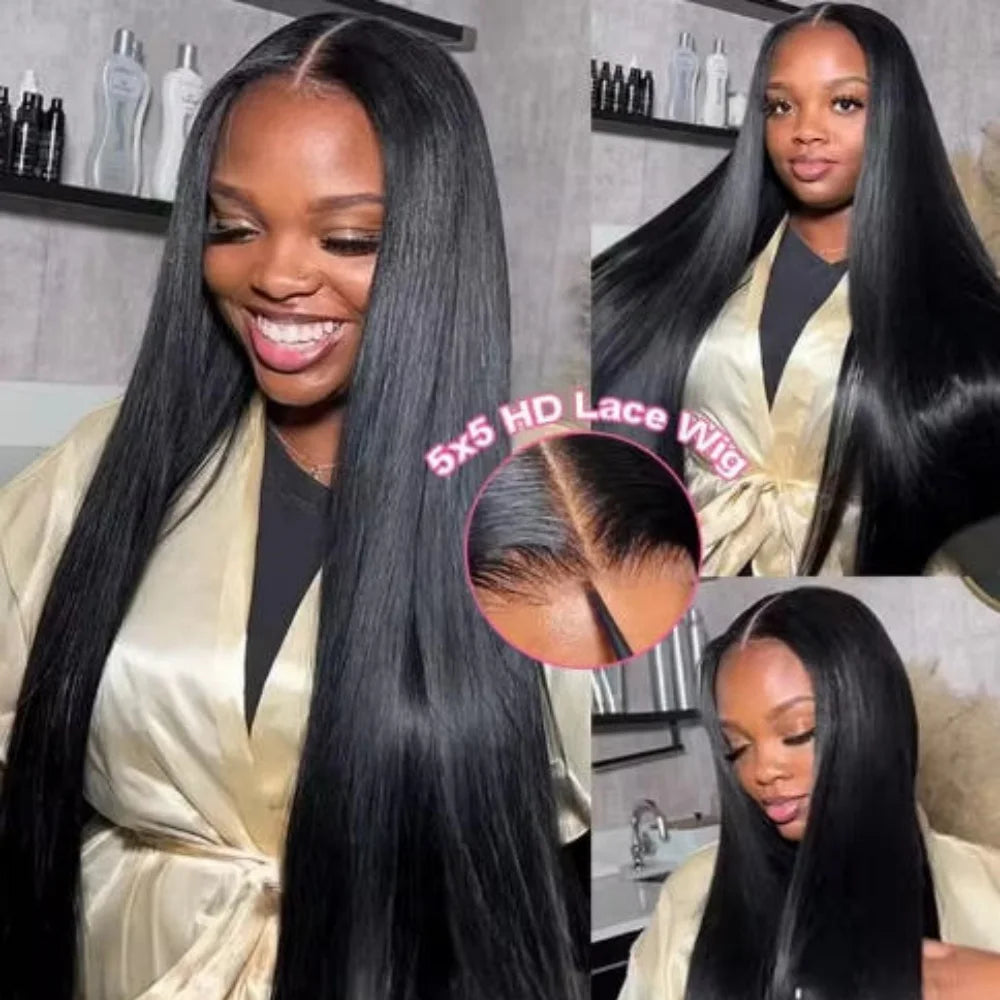 Brazilian Straight Human Hair Lace Front Wig – 250% Density, 13x4 & 13x6
