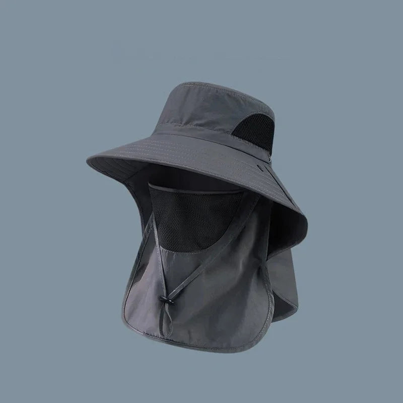 Wide Brim Outdoor Sun Hat Breathable Full Face Sun Shield Cap Anti Uv Fishing Travel Sports Sunshade Hat For Daily Outdoor Use