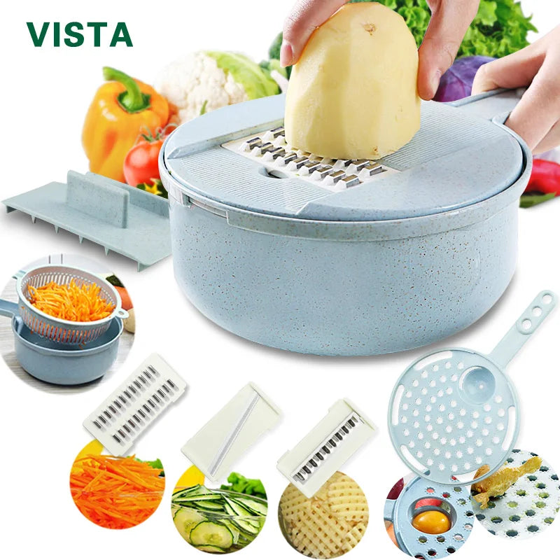 Multifunctional Vegetable Chopper & Grater — Slicer, Shredder & Dicer All-in-One