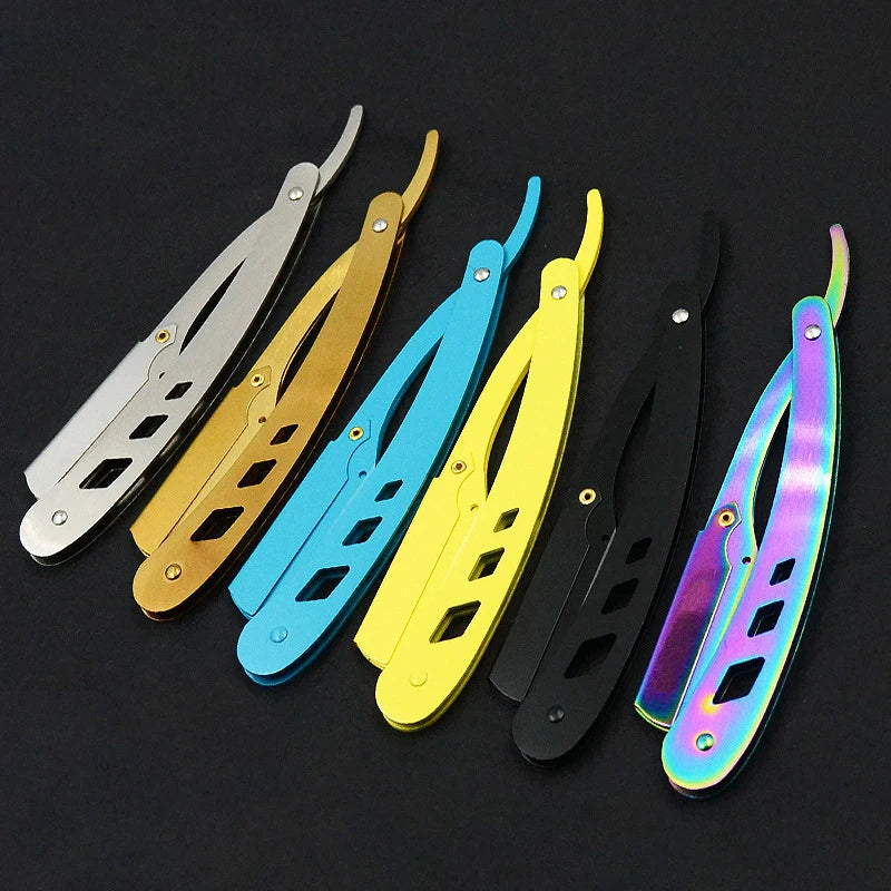 Men's Barber Shaving Razor & Blades Set — Antique-Style Professional Straight Razor