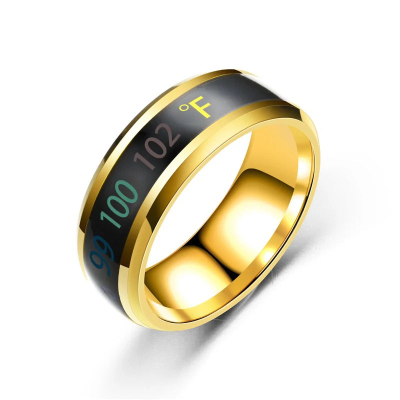 Smart Temperature-Sensitive Mood Ring | Stainless Steel | Waterproof