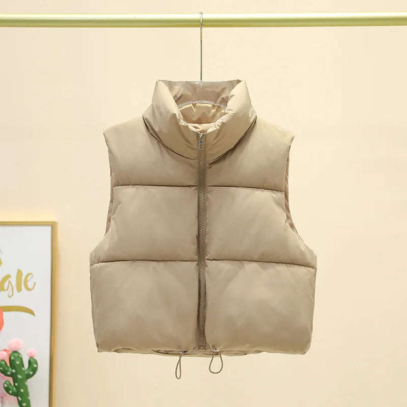 Cropped Quilted Puffer Vest – 5 Colors