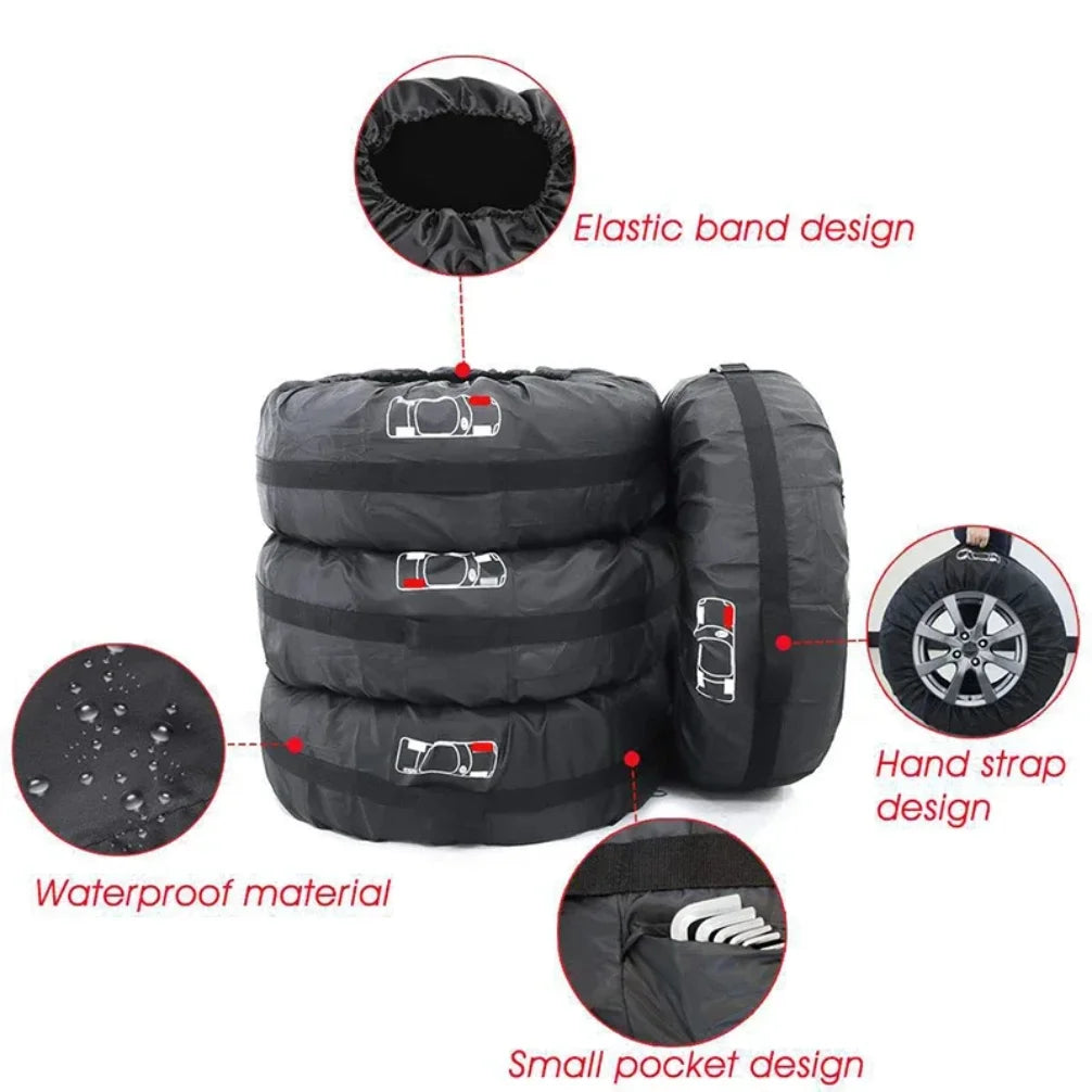 Universal Spare Tire Cover & Storage Bag – Dustproof, Waterproof, 16–20 Inch
