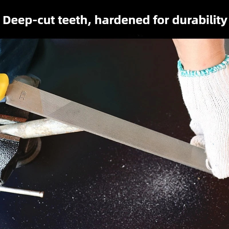 High-Carbon Steel Mini File Set — Coarse Double-Cut Files for Metal & DIY Work