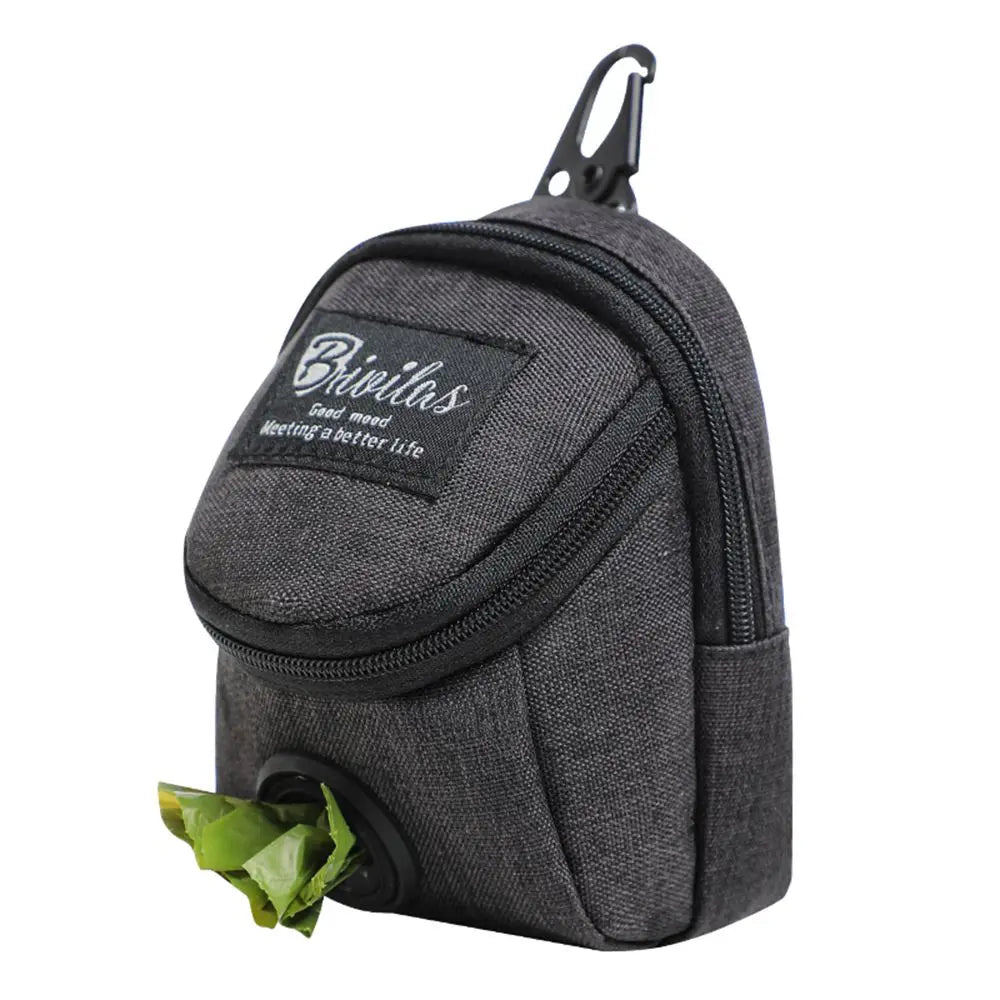 Dog Treat Pouch & Poop Bag Dispenser — Clip-On Waist Bag