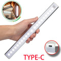 Motion Sensor LED Night Light – USB-C Rechargeable, Warm & Cool White, 4 Sizes