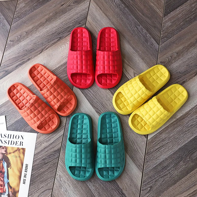 Women's EVA Slide Slippers – Non-Slip Flat Indoor Home & Bathroom Shoes