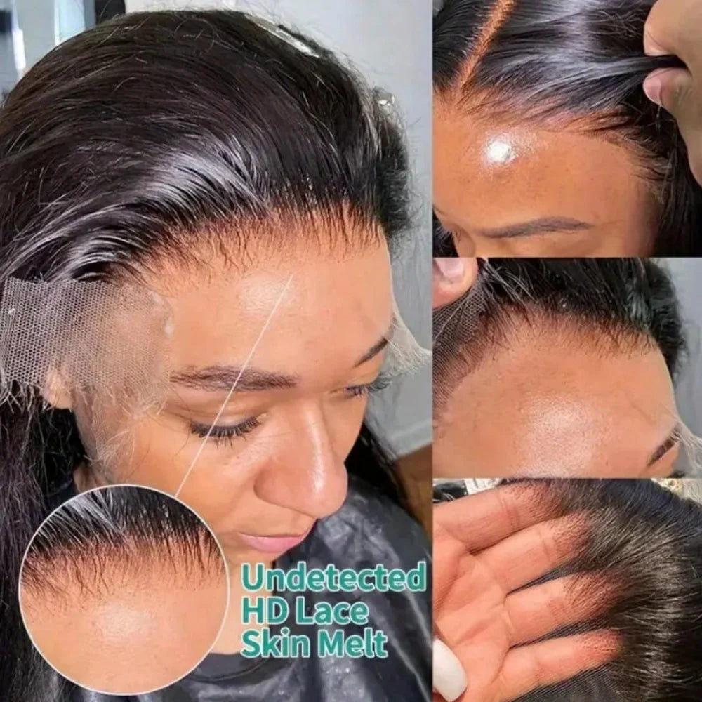 Brazilian Straight Human Hair Lace Front Wig – 250% Density, 13x4 & 13x6