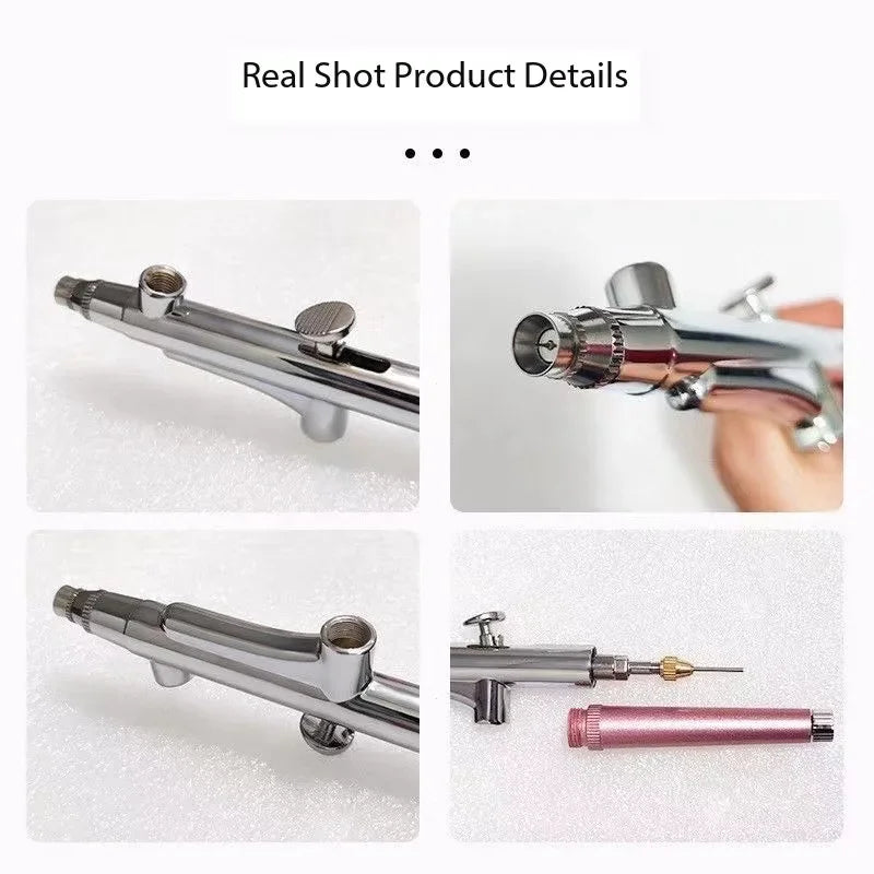 Single-Action Airbrush Pen — 0.3mm Nozzle Spray Gun for Art, Nails & Cake Decorating