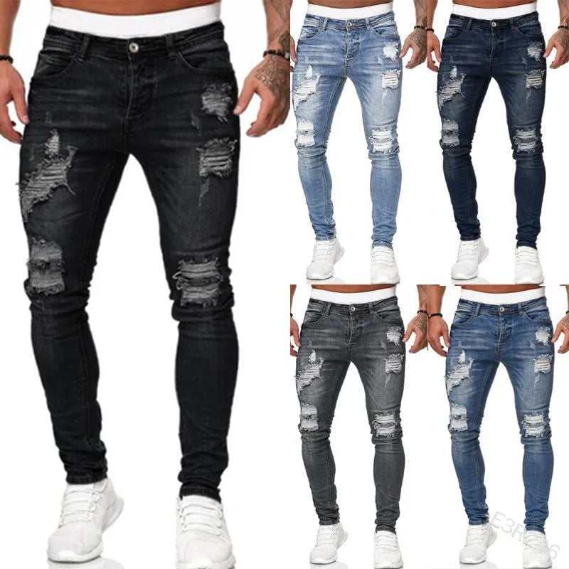 Unisex Ripped Skinny Jeans
