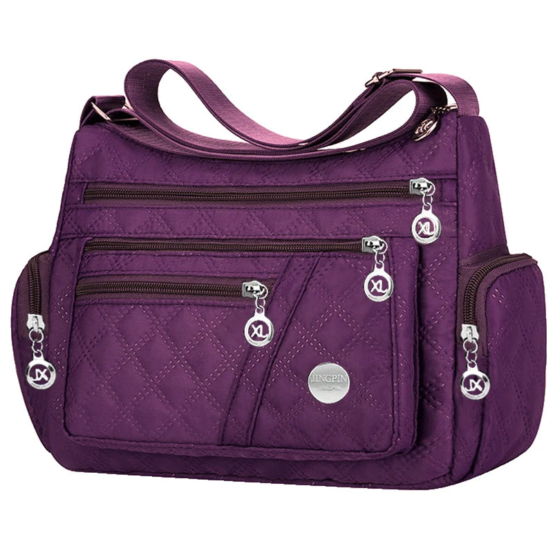 Oxford Nylon Crossbody Bag — Unisex Square Shoulder Bag