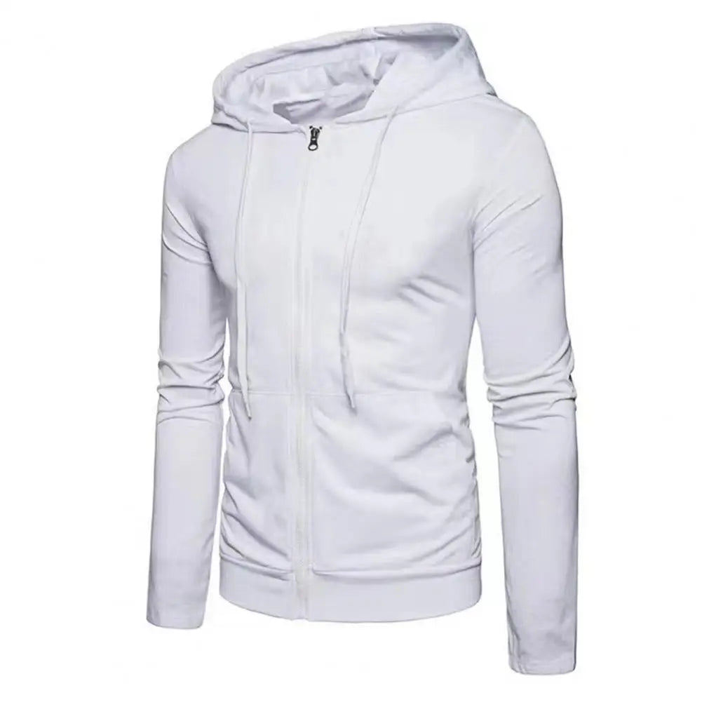 Men's Slim Fit Zip-Up Hoodie Jacket – Long Sleeve Casual Sweatshirt