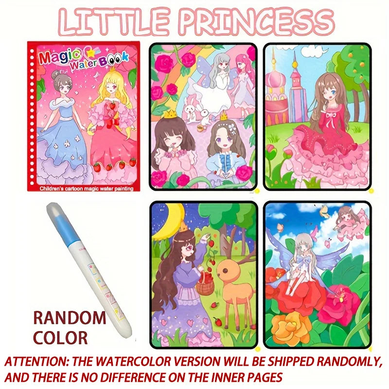 Magic Water Drawing Book – Reusable Montessori Coloring Book for Kids
