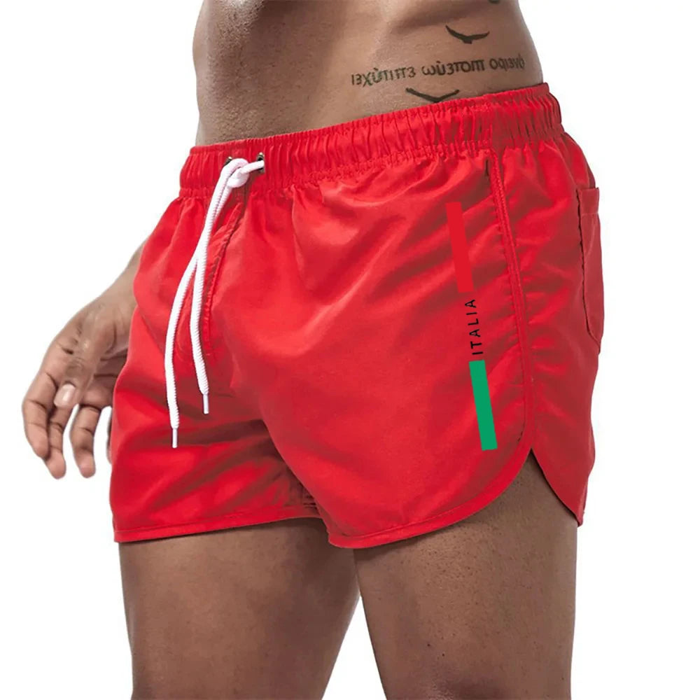 Men's Quick-Dry Beach Board Shorts – Swim & Fitness Shorts