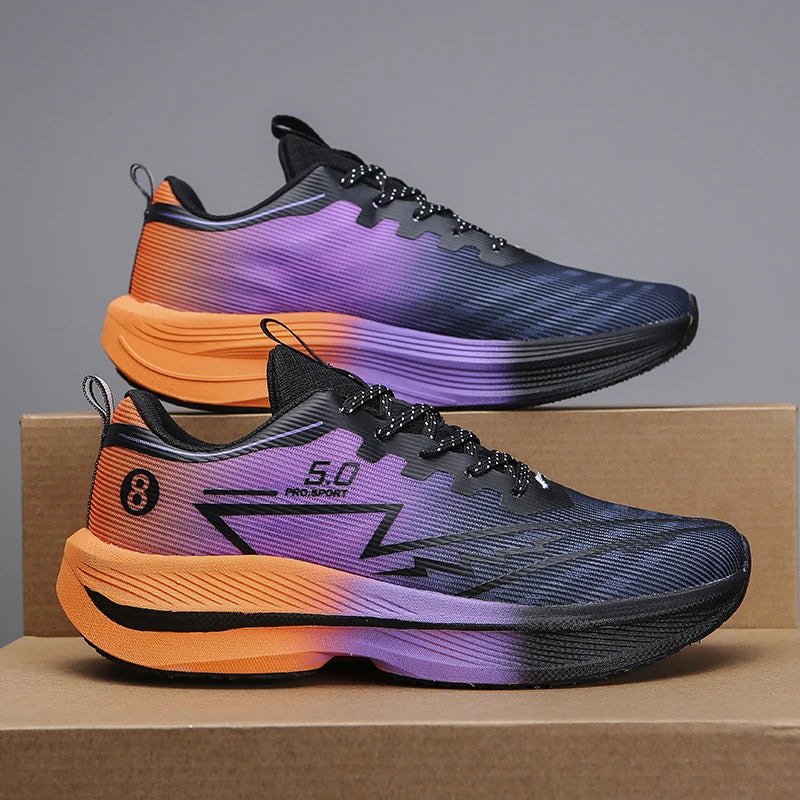 Men's Carbon Plate Running Shoes | Soft Cushion Anti-Slip Unisex Sneakers
