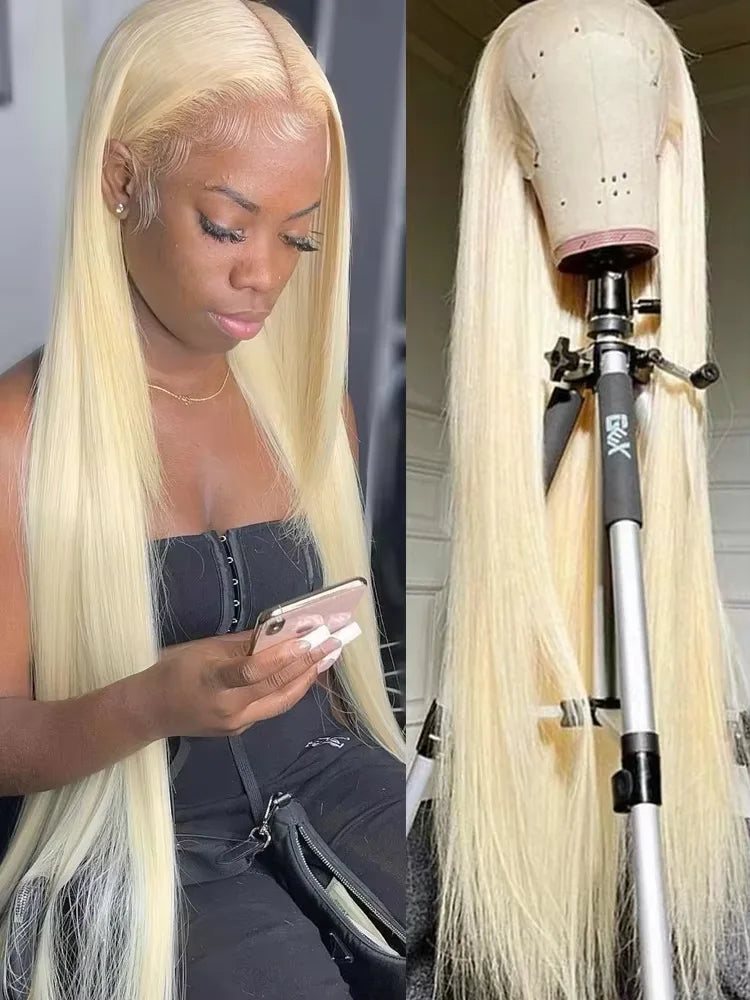 613 Honey Blonde HD Lace Front Wig – Straight & Body Wave | Brazilian Human Hair