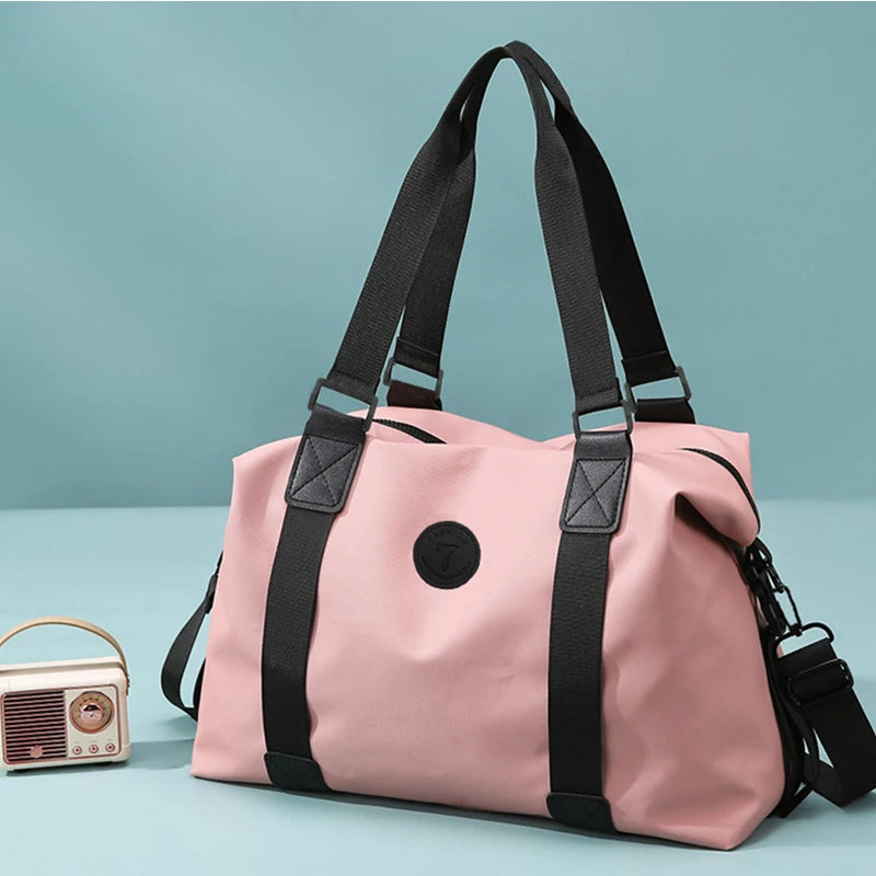 Chic Emblem Nylon Duffle Bag