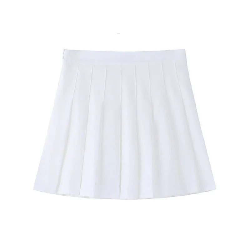 Women's High-Waist Pleated Mini Skirt