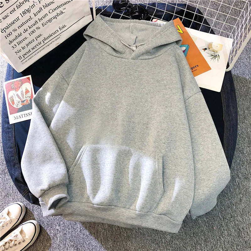 Classic Solid Pullover Hoodie – 6 Colors