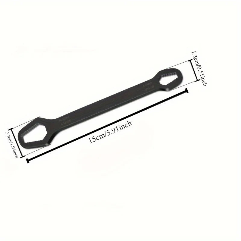 Universal Double-Ended Ratchet Wrench – Self-Tightening Adjustable 3–17mm