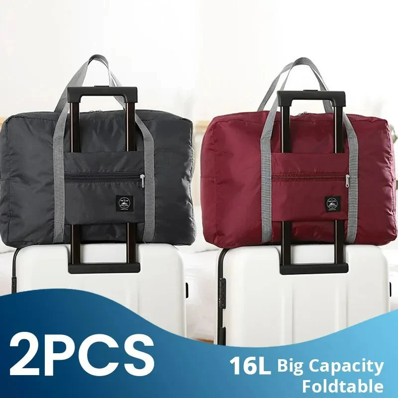 2-Pack Foldable Travel Duffel Bag
