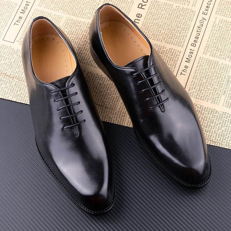 Zapatos Oxford para hombre hechos a mano de cuero genuino | Zapatos de vestir casual de negocios