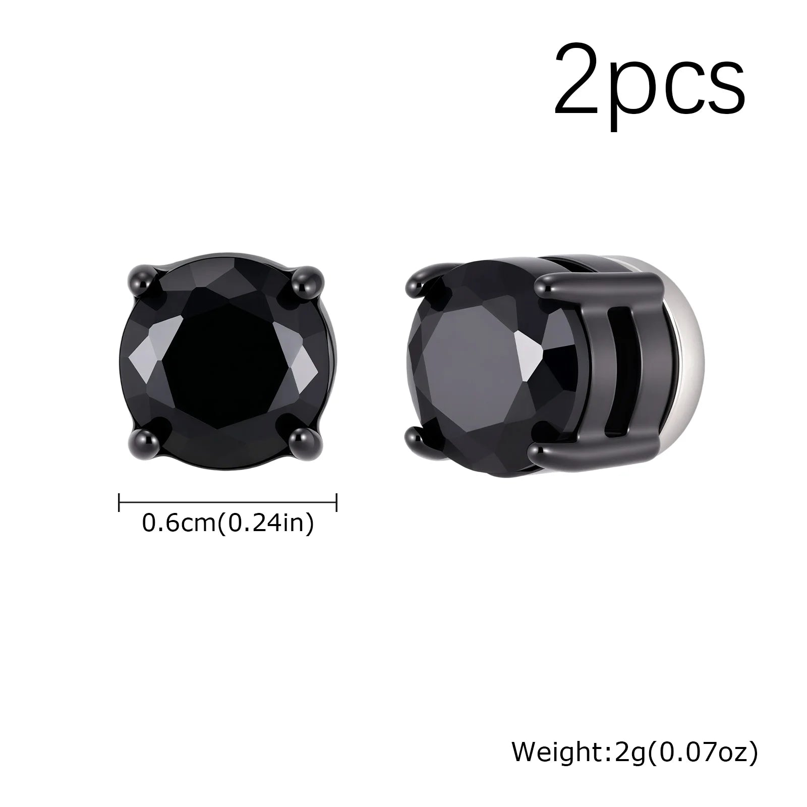Magnetic Clip-On Zircon Earrings – No Piercing Required
