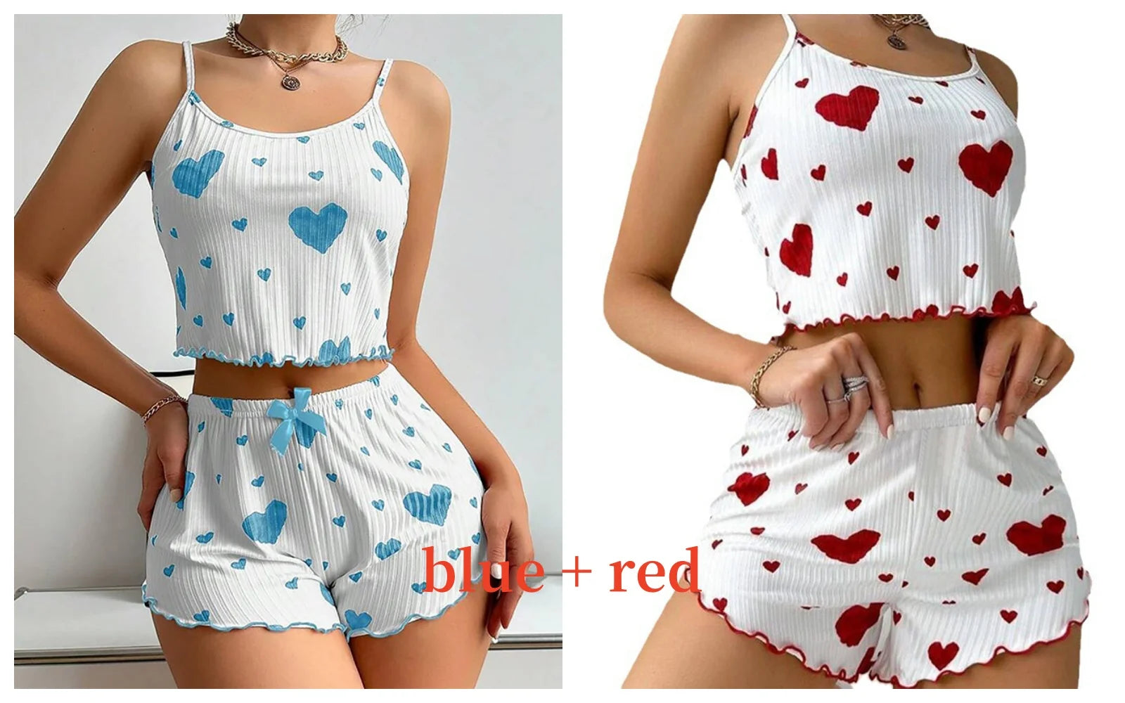 Women's 2-Piece Pajama Set – Tank Top & Shorts | Soft, Stretchy Sleepwear