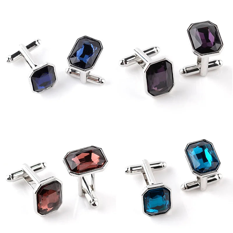Men's Colorful Crystal Cufflinks | The Daily Drop